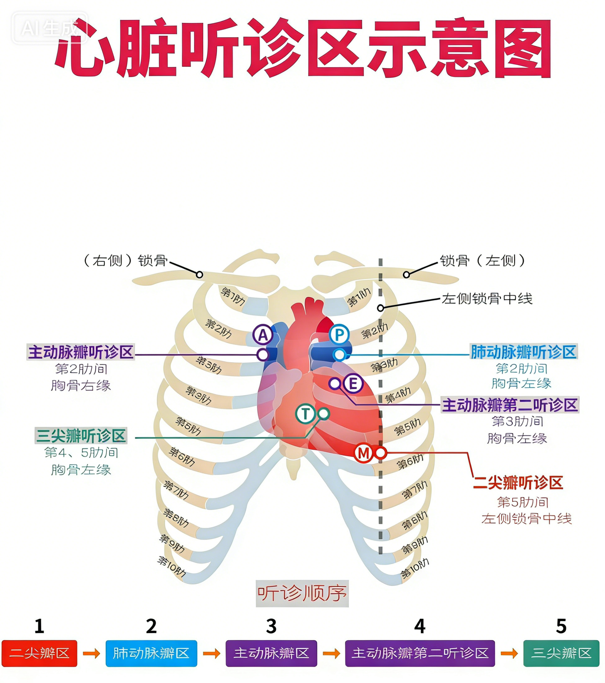 听诊示意图